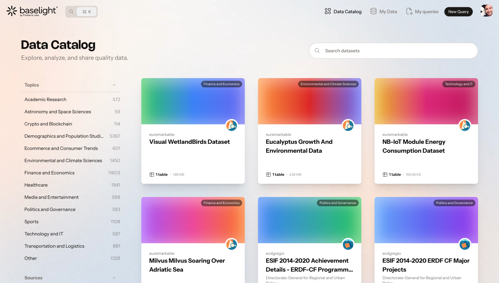 Baselight's data marketplace