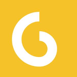 Logo of Baselight, featuring a stylized letter 'G' in white against a yellow background.